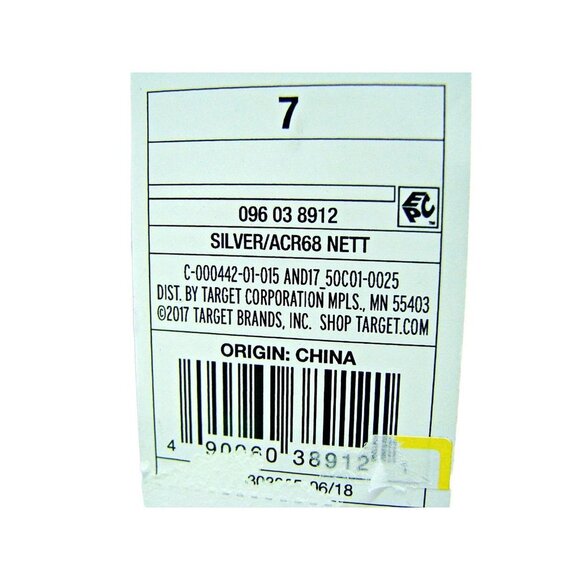 A New Day Nettie Silver Leather Pointed Toe Slingback Heels ACR68 Size 7 NWT - Picture 6 of 11